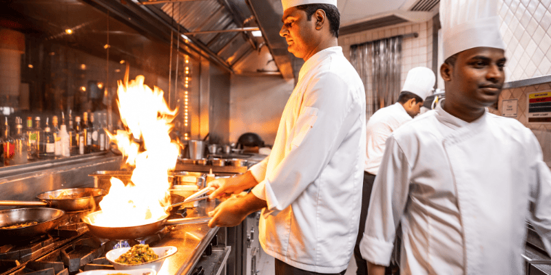 Chef cocinando